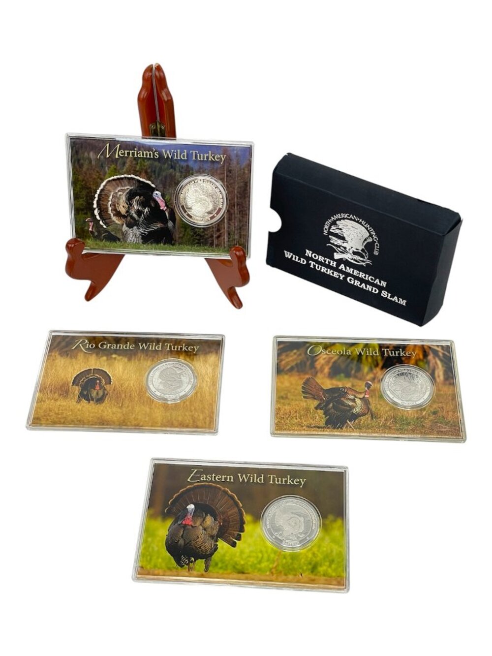 North American Hunting Club Wild Turkey Grand Slam 4 Coin Set by NAHC